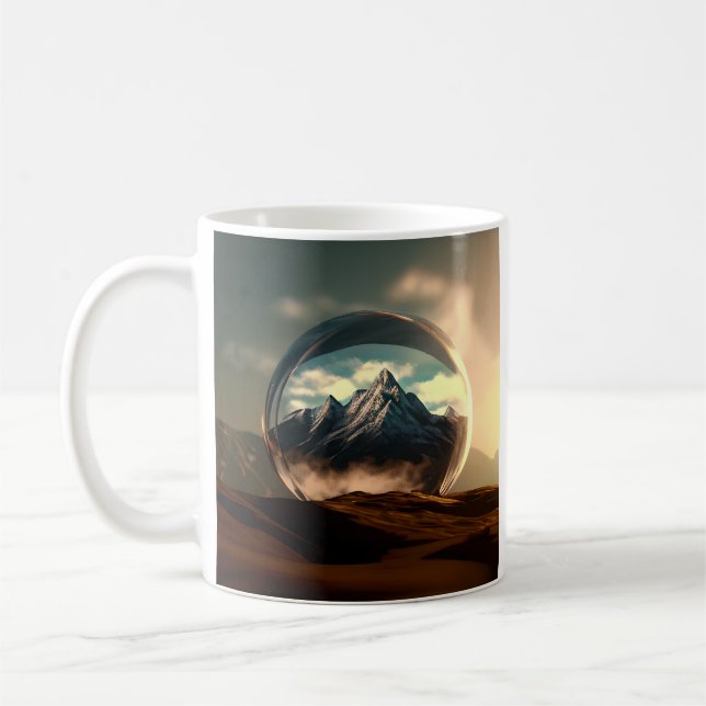 Mug Les montagnes dans un globe à bulles (Gauche)