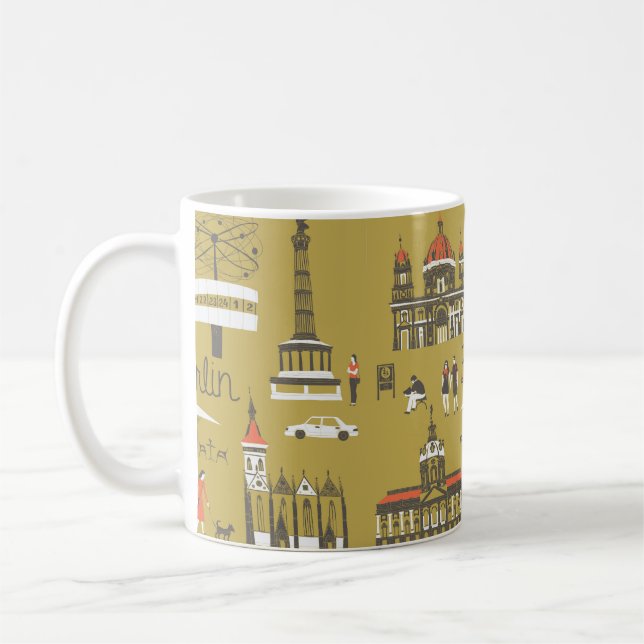 Mug Les monuments et monuments de Berlin (Gauche)