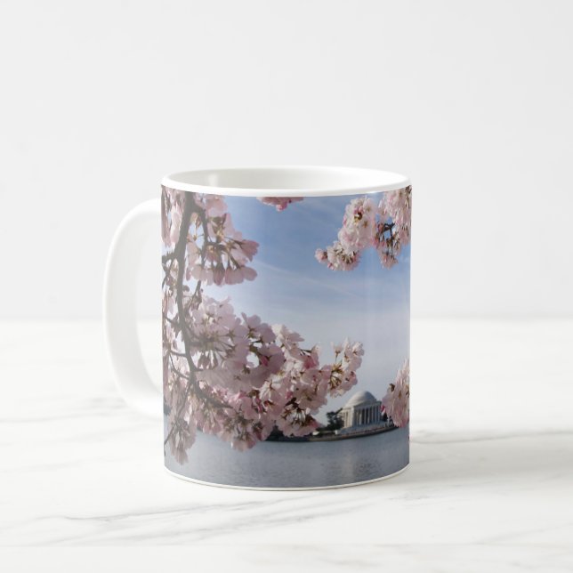 Mug Les monuments | Jefferson Memorial Cherry Blossoms (Devant gauche)