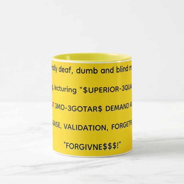 Mug Les moqueries intentionnellement sourdes, muettes  (Centre)
