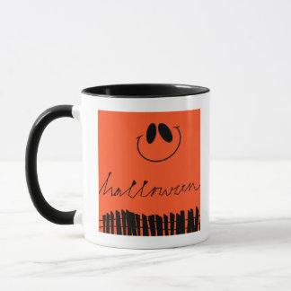 Mug Les motifs d'Halloween sur orange