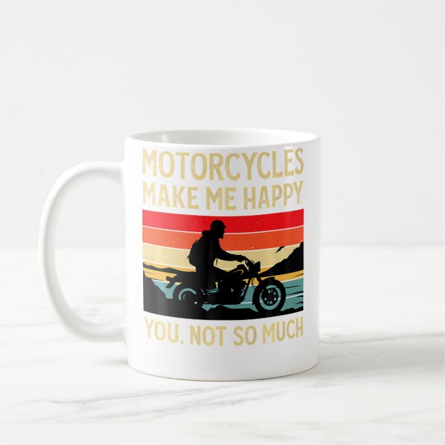 Mug Les motos me rendent heureux, vous pas tant que ça (Gauche)