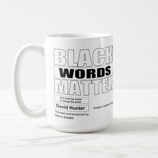 Mug Les mots Noirs Américains Afro-Américains comptent (Gauche)