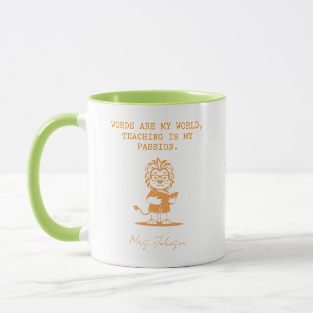 Mug Les mots sont mon monde Enseigner ma passion Angla (Gauche)