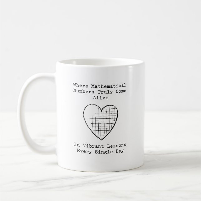 Mug Les nombres mathématiques s'animent dans des leçon (Gauche)