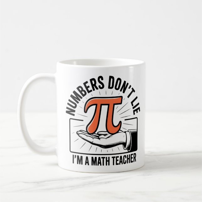 Mug Les nombres ne mentent pas – Prof de maths drôle (Gauche)