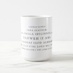 Mug Les noms de Dieu typographie chrétienne