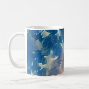 Mug Les nuages du drapeau américain Juillet 4 Jour com