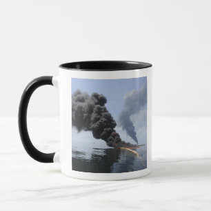Mug Les nuages foncés de la fumée et du feu émergent 3