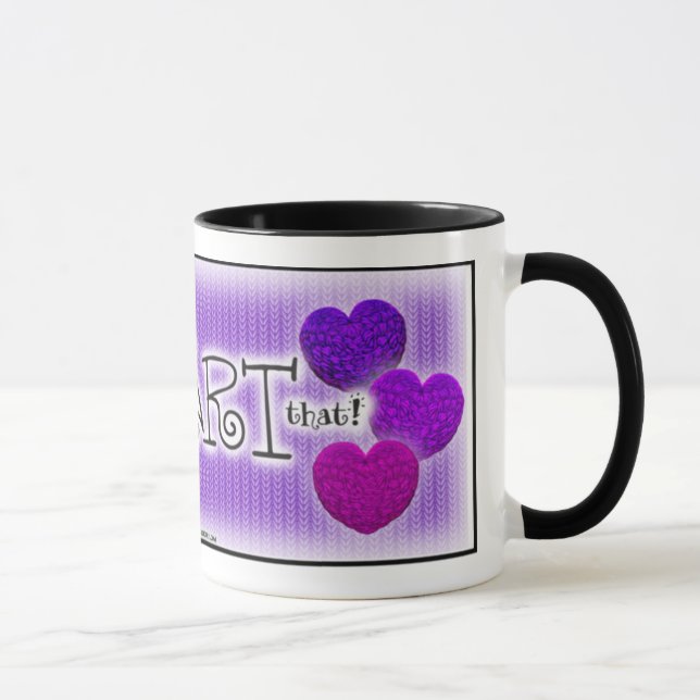 Mug Les nuances du tricot pourpre "ont obtenu au ♥that (Droite)