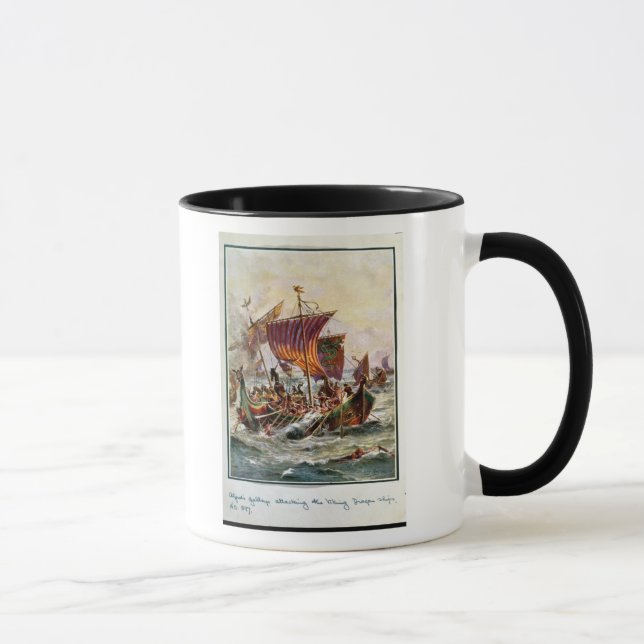 Mug Les offices d'Alfred attaquant le dragon de Viking (Droite)