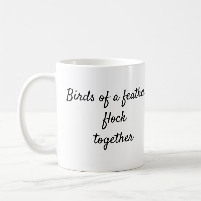 Mug Les oiseaux d'une plume se rassemblent pour citer  (Gauche)