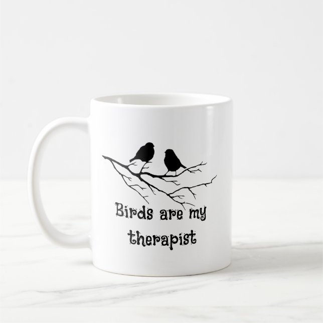 Mug Les oiseaux sont mon thérapeute Citation d'observa (Gauche)