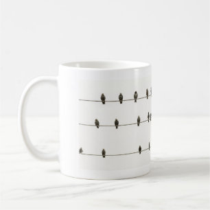 Mug Les Oiseaux Sur Un Fil Photo Noir Et Blanc