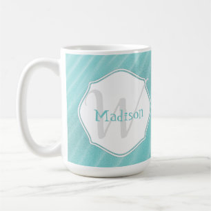 Mug Les ondulations turquoises de sable personnalisent
