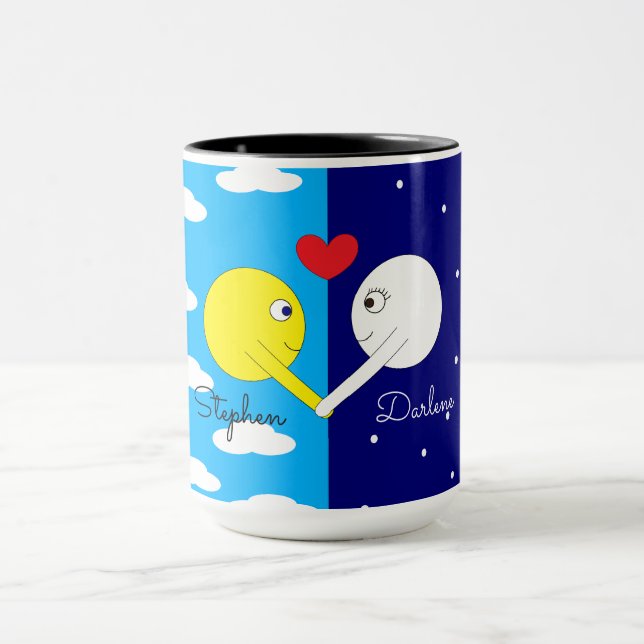 Mug Les opposés s'attirent - Soleil et Lune en amour : (Centre)