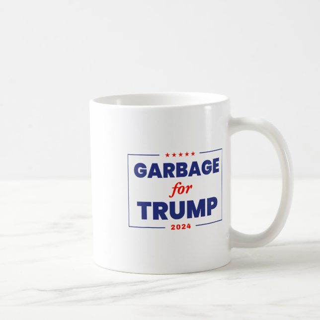 Mug Les ordures pour Trump 2024 Drôle partisan de Trum (Droite)