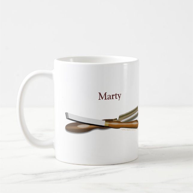 Mug Les outils de Woodturning ont personnalisé la (Gauche)