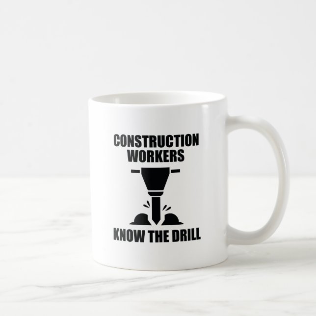 Mug Les Ouvriers Du Bâtiment Connaissent L'Exercice (Droite)