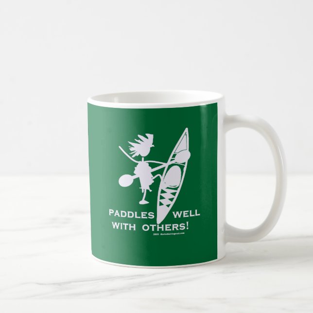 Mug Les palettes de kayak de mer jaillissent blanc (Droite)