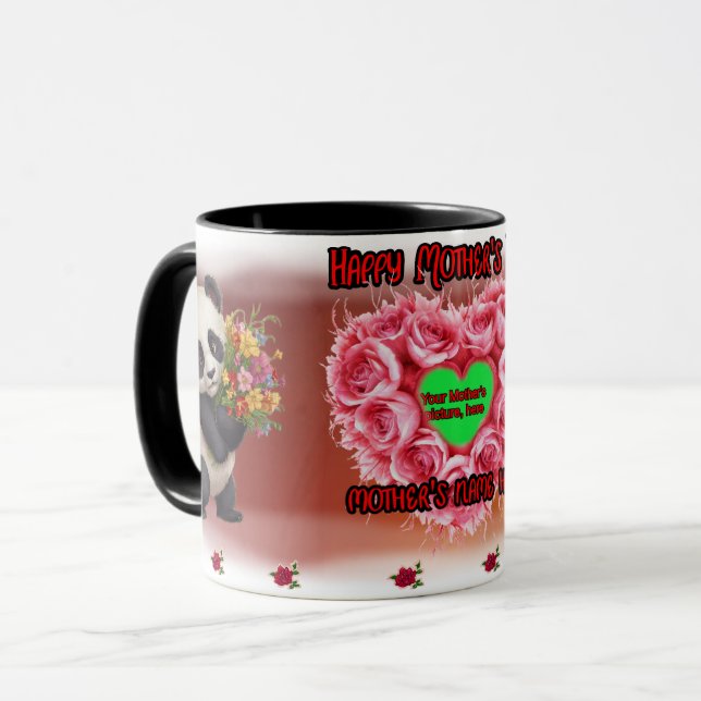 Mug Les pandas vous souhaitent une bonne fête des mère (Devant gauche)