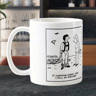 Mug Les pantalons du parachutiste tombent. Skydiver