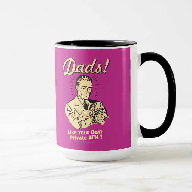 Mug Les papas : Comme son propre distributeur de bille (Droite)