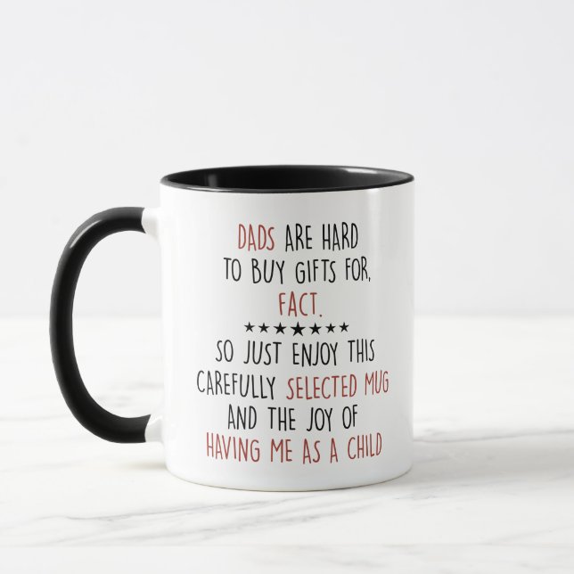Mug Les papas sont difficiles à acheter des cadeaux po (Gauche)