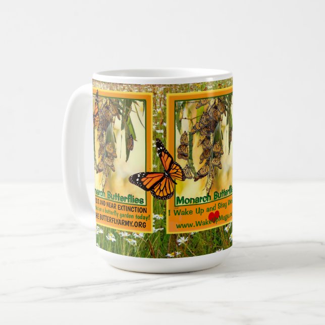 Mug Les papillons Monarch ont besoin d'être sauvés alo (Devant gauche)