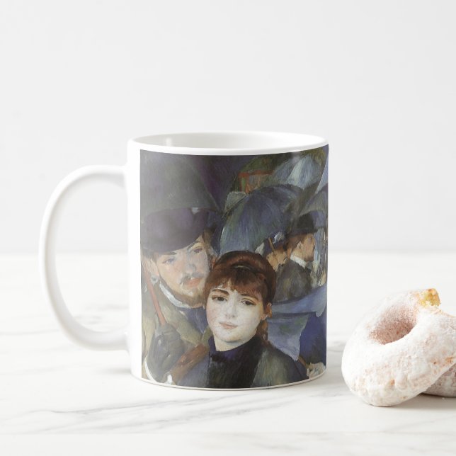 Mug Les Parapluies de Pierre Renoir, Impressionnisme V (Avec donut)