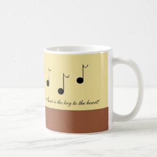 Mug Les paroles musicales La clé du coeur