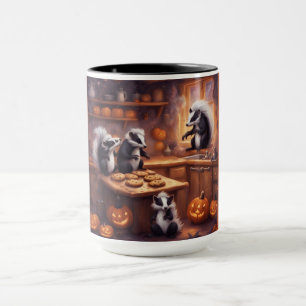 Mug Les petits sconses jouent dans la cuisine à Hallow