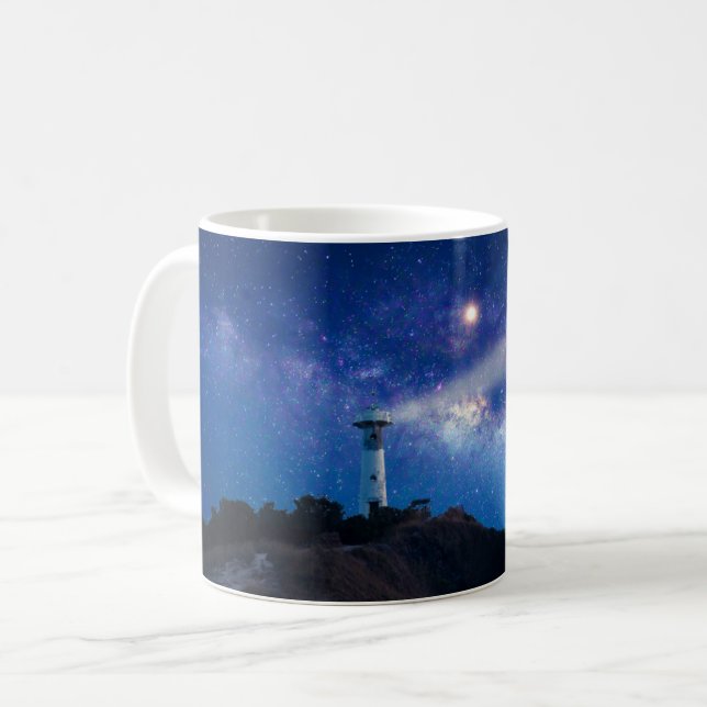 Mug Les phares | Phare de nuit étoilé (Devant gauche)