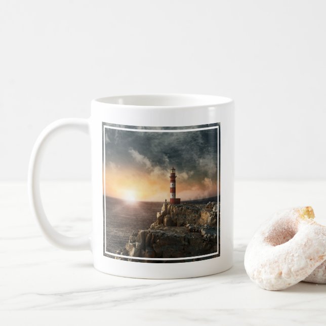 Mug Les phares | Phare rouge et blanc (Avec donut)