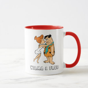 Mug Les Pierrafeu   Wilma Kissing Fred