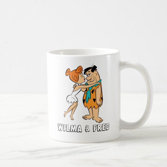 Mug Les Pierrafeu | Wilma Kissing Fred (Droite)