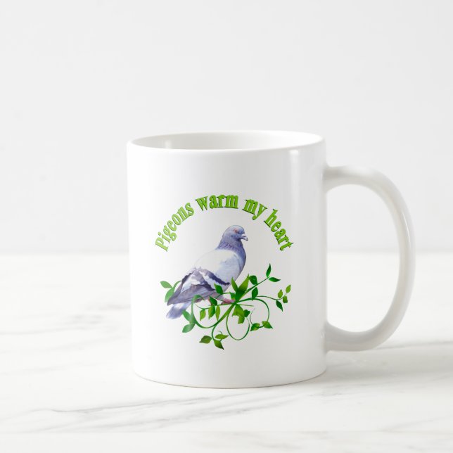 Mug Les pigeons chauffent mon coeur (Droite)