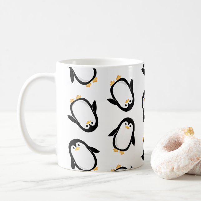 Mug Les pingouins mignons de bébé ont glacé le thé ou (Avec donut)