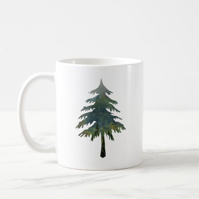 Mug Les pins bruyants dans la forêt sauvage (Gauche)