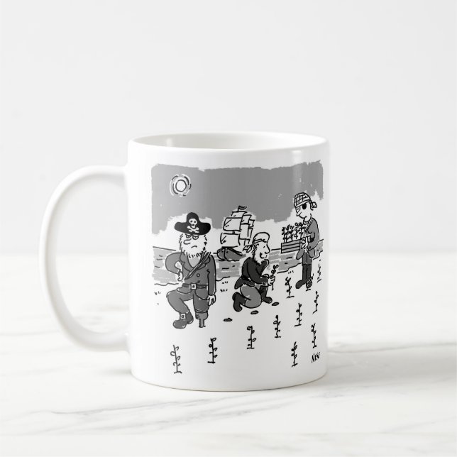 Mug Les pirates sont le jardinage. Poignée utilisée po (Gauche)