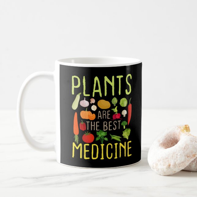 Mug Les plantes Sont Le Meilleur Cool De Médecine Vega (Avec donut)