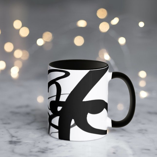 Mug Les Plongeurs : Noir et Blanc Abstrait (Créateur téléchargé)
