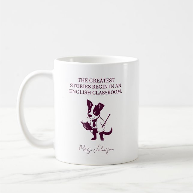 Mug Les plus grandes histoires commencent en classe d' (Gauche)