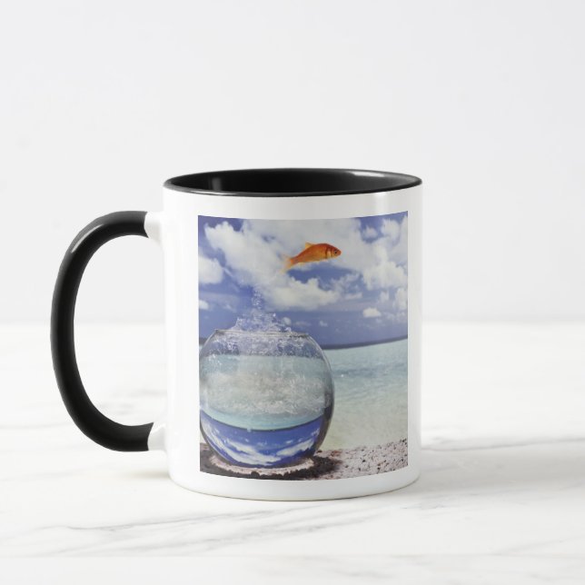 Mug Les poissons sautant de l'aquarium (Gauche)