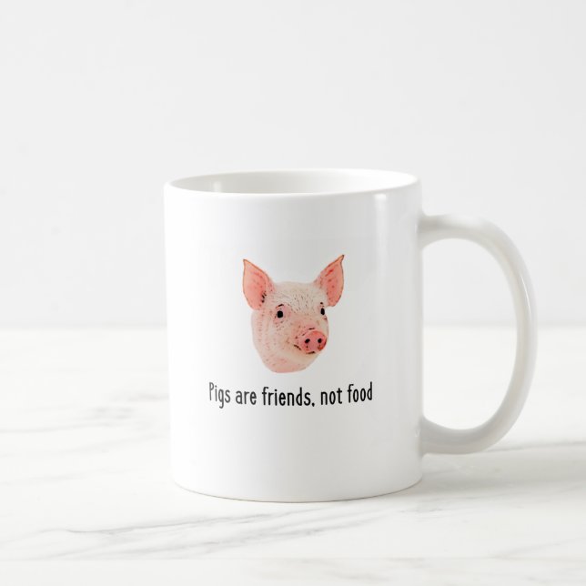 Mug Les porcs sont des amis, pas conception de (Droite)