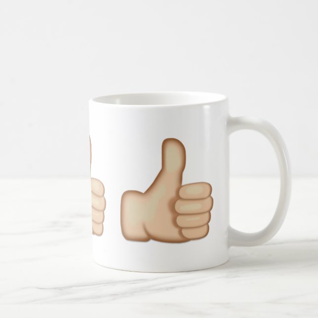 Mug Les pouces lèvent le signe Emoji (Droite)