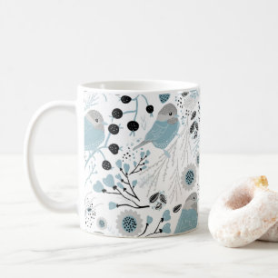 Mug Les Poulets Doux Et Mignons Bleus, Noirs Et Gris