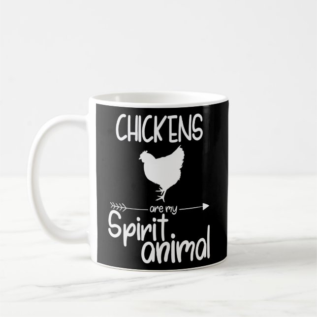 Mug Les Poulets Sont Mon Esprit Animal Pour Hommes Fem (Gauche)