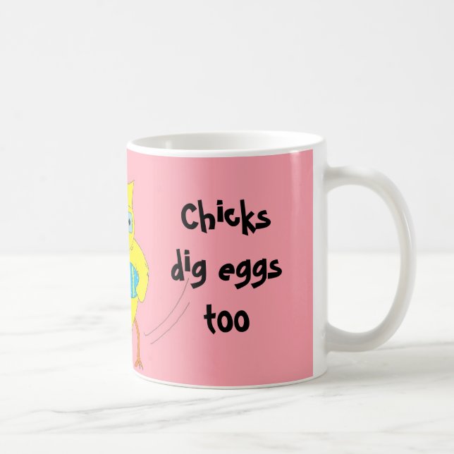 Mug Les poussins adorent les œufs aussi (Droite)