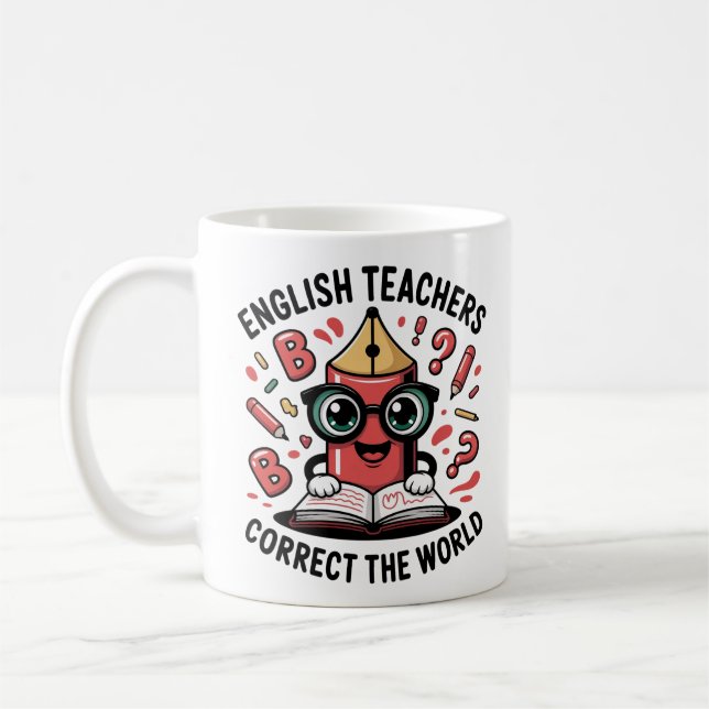 Mug Les professeurs d'anglais corrigent le monde Profe (Gauche)